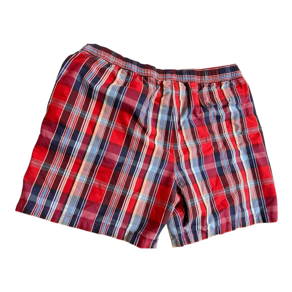 Brooks Brothers Plaid Swim Trunks with Liner XL. Pockets